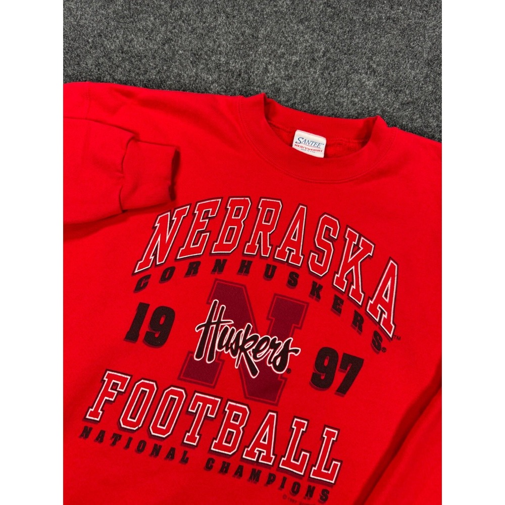 VTG 1997 Nebraska Cornhuskers Football National Champions Sweatshirt USA Large